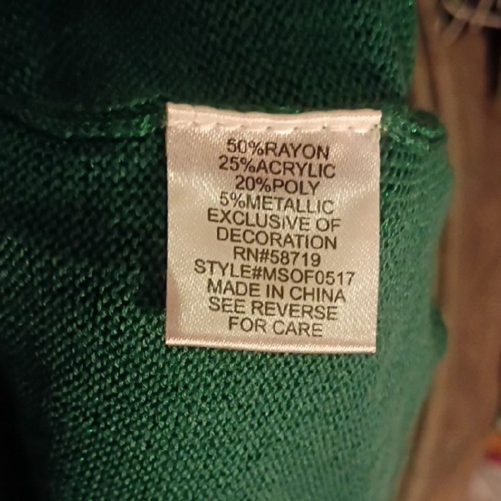 NY Collection Emerald Knit with Beaded Detail - Picture 8 of 10